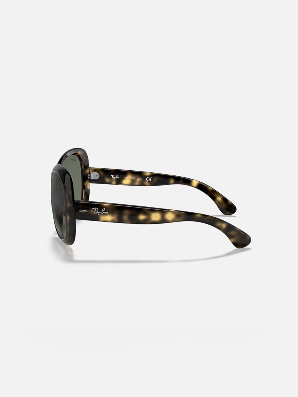 Ray-Ban Jackie Ohh II - Polished Light Havana Frame & Green Solid Classic Lens - Picture 3 of 13